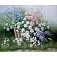 thumbnail image 2 of Motz, Peter 17x15 Gold Ornate Wood Framed with Double Matting Museum Art Print Titled - Flowers for Elly, 2 of 4