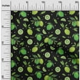 thumbnail image 1 of oneOone Georgette Viscose Black Fabric Lemon Vegetable Craft Projects Decor Fabric Printed By The Yard 42 Inch Wide, 1 of 4
