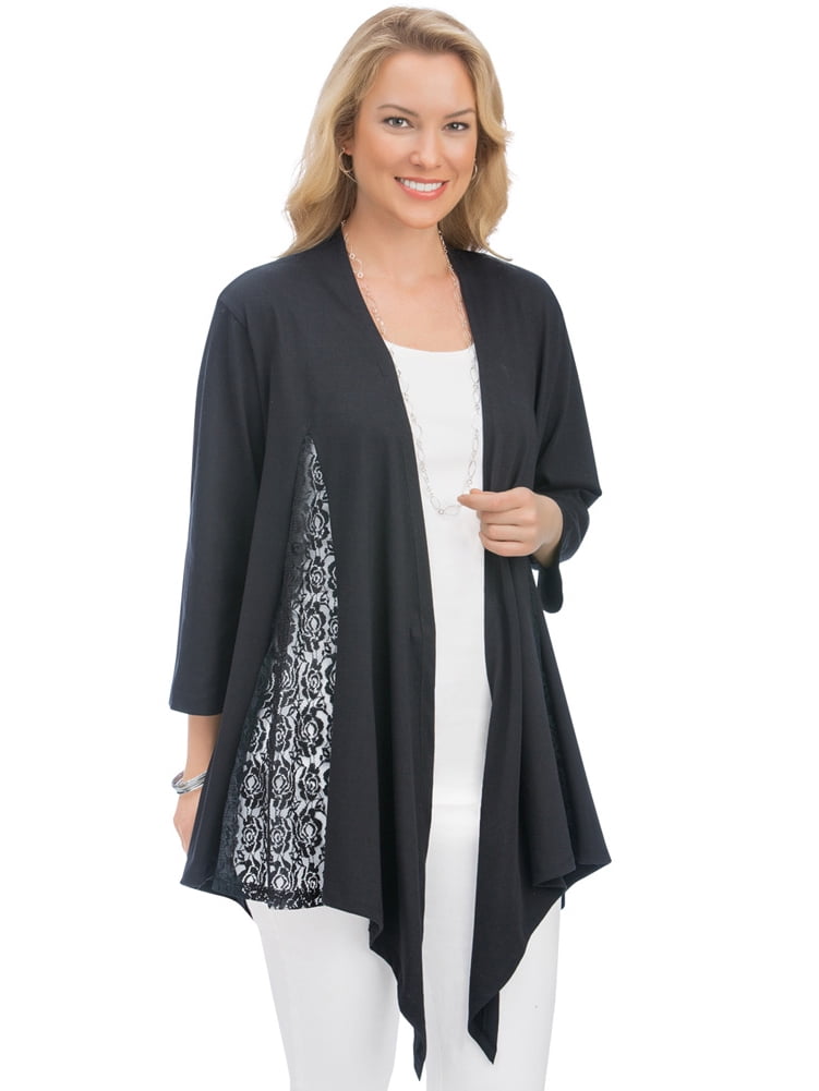 draped open front cardigan