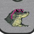 thumbnail image 4 of Inktastic Sunny Gator in Pink Sunglasses Boys or Girls Baby Bib, 4 of 4