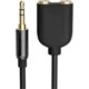 thumbnail image 5 of 1pc Stereo Adapter-2x3.5mm Female Jack to 1x3.5mm Male Jack-Black,25cm, 5 of 5