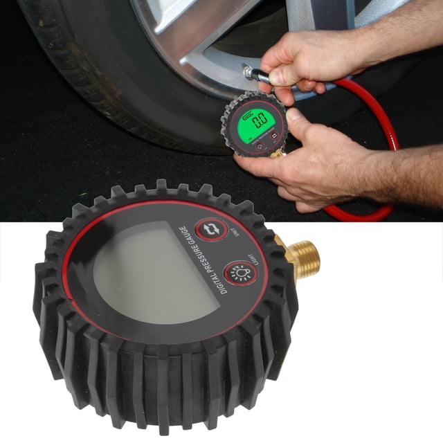 Medidor de Presión del Aire del Automóvil, Medidor de Presión Digital Gran Pantalla Digital LCD LECTURA RÁPIDA DE 3 A 255 PSI Resistente a la Presión para Camiones