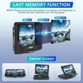 thumbnail image 3 of 11.5" Portable DVD Player with 9.5" Swivel Screen, 5-Hours Rechargeable Battery,Car DVD Player for Kids,Support CD/DVD/SD Card/USB /Sync TV and Multiple Disc Formats,Dual Speakers (Black), 3 of 7