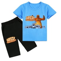 Boys & Girls' Grizzly And The Lemmings Crew Neck Cotton Short Sleeve T-shirt and Shorts, A Stylish Choice