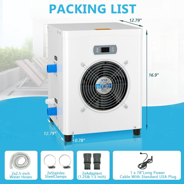 Slsy 15609 BTU Swimming Pool Heat Pump, Electric Pool Heater