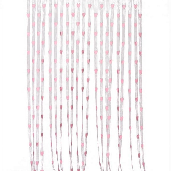 Heart Tassel String Door Curtain Door Hanging Beaded Curtain Chains - Pink