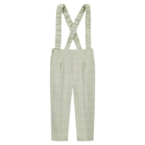 Premium Adjustable Suspenders Boys Dress Pants | School Uniform, Formal & Casual Wear (6M-10Y)