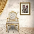 thumbnail image 3 of Goff, Ellen 25x32 Gold Ornate Wood Framed with Double Matting Museum Art Print Titled - Japan-Nagano Portrait of a Japanese macaque cuddling her baby while a relative sits beside them, 3 of 4