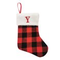 thumbnail image 2 of Mini Christmas Stocking Red And Black Plaid Small Stocking with Hanging Ring A to Z Embroidered Letter Hanging Stocking for Xmas Tree Wall Mantel, 2 of 8