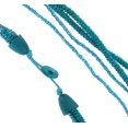 thumbnail image 2 of Turquoise Blue Wood Beaded Bendable Wire Sculpture Necklace Statement Ladies Adult Female Women, 2 of 2
