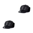 thumbnail image 3 of Guardurnaity Elder Cold Autumn PU Hats with Cap Windproof Warm-keeping Protector Soft Ear Outdoor Activity Accessory Thickened Portable Warm uno 2piezas, 3 of 6