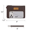 thumbnail image 5 of Wrangler Wristlet Clutch Wallet for Women Large Capacity Zipper Pouch with Detachable Wrist Strap, Coffee, 5 of 7