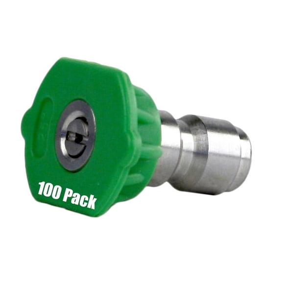 100 Pack Erie Tools Pressure Washer 1/4" Quick Connect 25 Degree 4.0 Nozzles