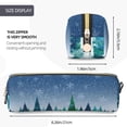 thumbnail image 3 of Disketp Christmas Trees Estuche de Lápices de Cuero con Cierre, Estuche Compacto para Papelería, Bolígrafos y Accesorios Pequeños, 3 of 7