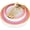 Pink & Gold Rim, variant on 125-Piece White and Gold Fancy Plastic Plates Disposable with Silverware, Elegant Dinnerware for Weddings, Holiday Party China, Set of 25 Dinner + Salad Plates, 25 Spoons, 25 Forks, 25 Knives