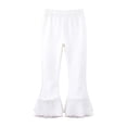 thumbnail image 2 of Kureaily Girls Summer Casual Capri Pants Flared Leggings Stretchy Soft Everyday Basic Bottoms For Toddler Kids/ 7-8 Years/ Little Kid (White), 2 of 5