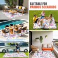 thumbnail image 4 of Beach Coastal Outdoor Rug for Patio/Deck/Porch, Non-Slip Large Area Rug 6 x 9 Ft, Ocean Summer Nautical Shell Starfish Coral Indoor Outdoor Rugs Washable Area Rugs, Camping Rug Carpet Runner, 4 of 8