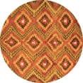 thumbnail image 1 of Ahgly Company Indoor Round Southwestern Orange Country Area Rugs, 8' Round, 1 of 1