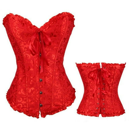 JOELY Corsets for Women White Black 12 Color Plus Size Corset Top Sexy Bustier Lingerie Waist Cincher Costume Tops  Size XS-6XL