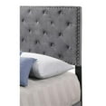 thumbnail image 5 of Maklaine Contemporary Velvet Upholstered King Bed in Gray Finish, 5 of 7