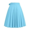 thumbnail image 5 of Byworldtasic Womens Plus Size Skirts Women 50s Retro Skirts Vintage Hepburn Style High Waist Flared A-Line Swing Skirt with Pocket, 5 of 5