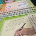 thumbnail image 2 of BRIGHTFUFU Libro de práctica de escritura de varios estilos Cuaderno de notas de Groove Libro de práctica de caligrafía Verde (Número 0-100), 2 of 8