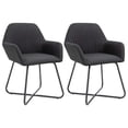 thumbnail image 1 of vidaXL Dining Chairs 2 pcs Black Fabric, 1 of 4