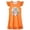 X4 Orange, variant on Ticikt Girls Nightgown, Ruffle Fly Sleeve Cartoon Print Sleep Dress, Soft Cute Casual Loungewear for Kids,Hot Pink