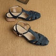 thumbnail image 3 of SACFOF Women's Thick Heel High Heel Retro Hollow Pumps British Style Summer Shoes Size US5-US11, 3 of 6