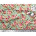 thumbnail image 3 of Soimoi Cotton Duck Fabric Check,Leaves & Rose Floral Print Fabric by the Yard 42 Inch Wide, 3 of 3
