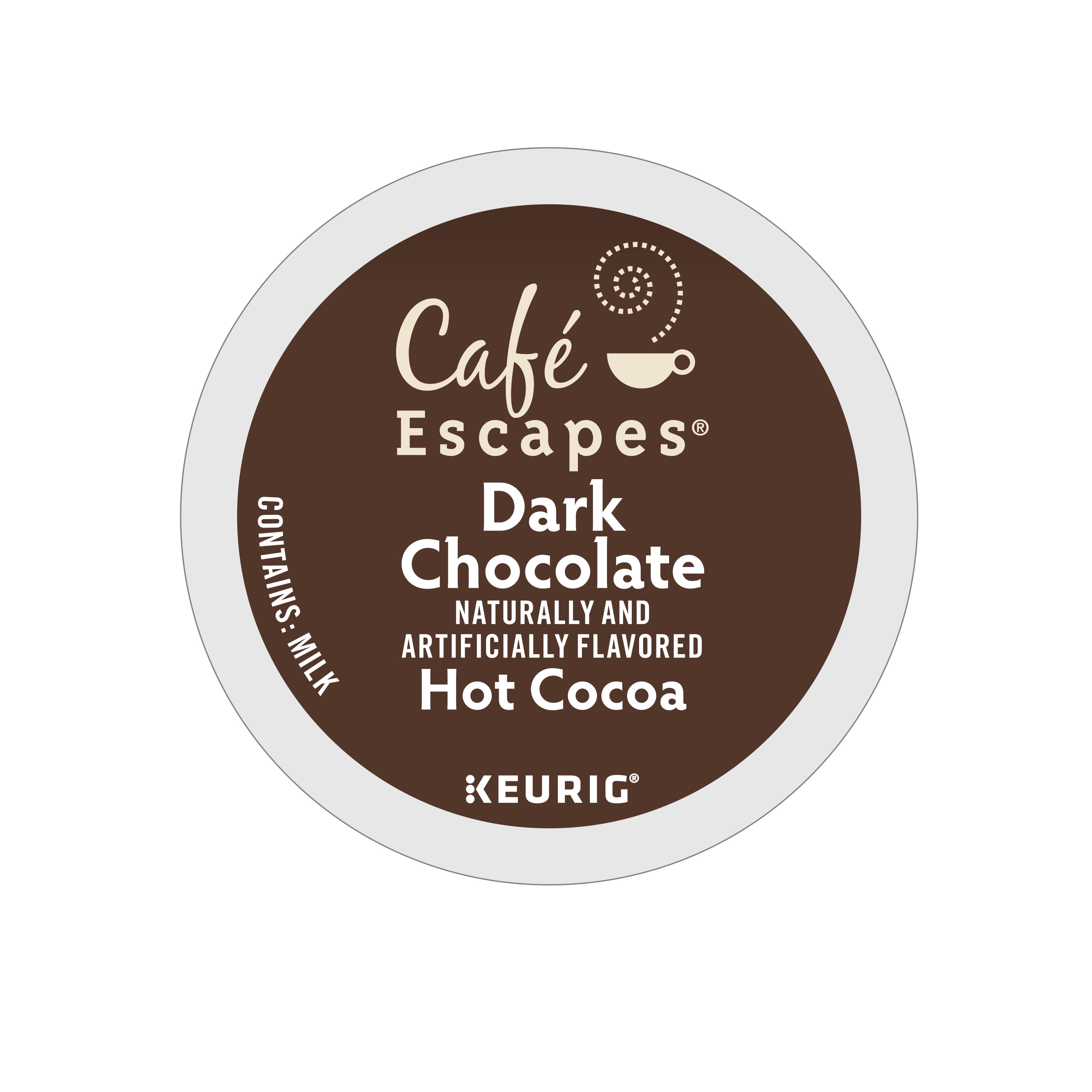 Cafe Escapes Dark Chocolate K Cup Coffee Pods 16 Count Walmart