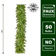 thumbnail image 3 of Fraser Hill Farm 9-Ft. Grandland Garland with Warm White LED Lights, FFGT108G-5GR, 3 of 7