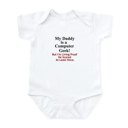 

CafePress - The Computer Geek Daddy Infant Suit. - Baby Light Bodysuit Size Newborn - 24 Months