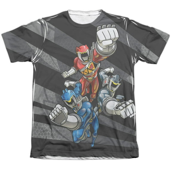 Power Rangers Lets Bolt Officially Licensed Faded Sublimation Adult T Shirt