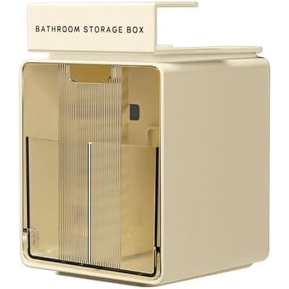 Under Mirror Cabinet Storage Box, No Drill Transparent Drawer for Bathroom