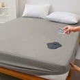thumbnail image 2 of Sábana bajera impermeable para cama, Funda de colchón suave y transpirable, gris, Queen, King, Twin, Full, 2 of 5