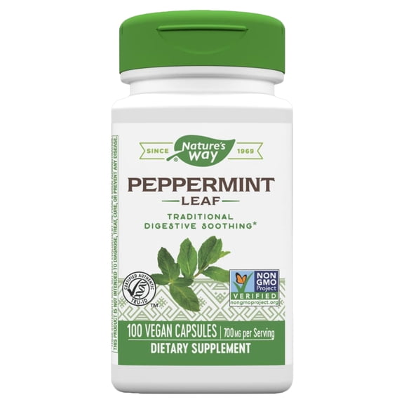 Nature's Way Peppermint Leaves 100 Capsules