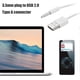 thumbnail image 4 of 3.5mm Plug Audio AUX to USB 2.0 Plug Adapter Charging Cable 1M White, 4 of 5