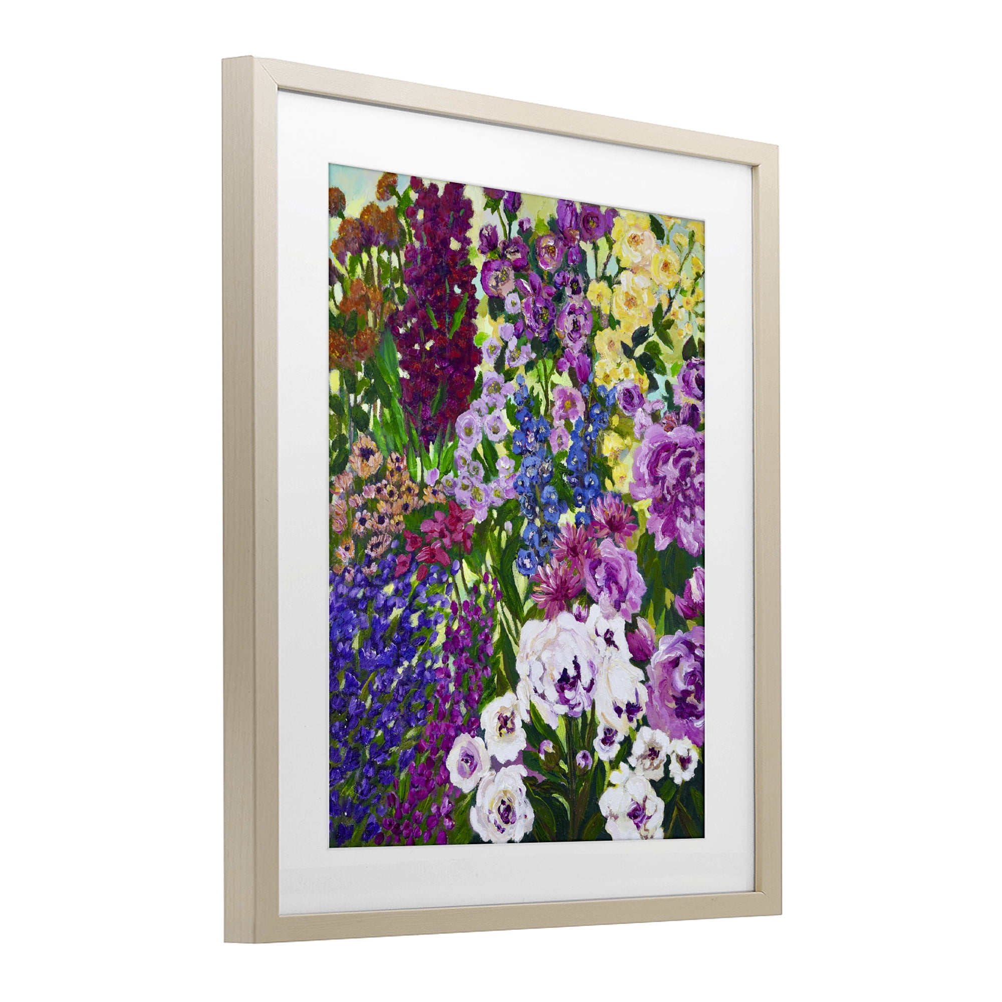 Stupell Industries Lush Greenhouse Garden Flowers Birch Framed Print Under Glass, design by Lee Ann Zirbes