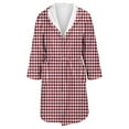 thumbnail image 4 of Women's Fleece Plush Robe Long Warm Plush Bathrobe Loungewear Jacket Printed Comfort Robe, 4 of 5