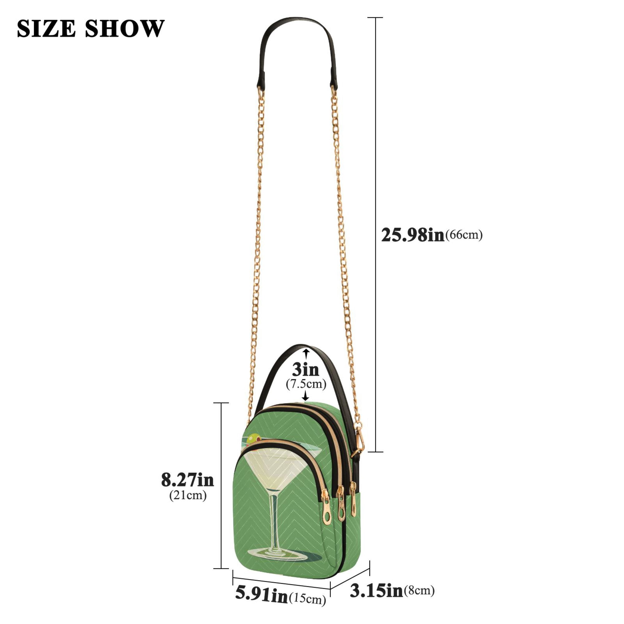 FORMRS Crossbody Bag for Women Quilted Travel Shoulder Cell Phone Purse with Chain Strap Handbag, Green Lemon Juice