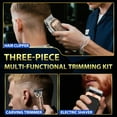thumbnail image 2 of LQT Hair Clipper for Men Professional Set, Cordless Barber Clippers + Precision T-Outliner + Electric Foil Shaver, 7 Guide Combs, Scissors & Cape, Full Salon Grooming Kit, 2 of 7