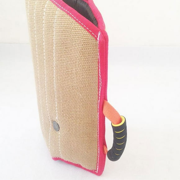 Bite Sleeve Coarse Hemp Playing Tool for Small Dogs Thickened Design Protective Sticks Hound With Handles Biting Pillow Tugs Arm Sleeves Pet Supplies