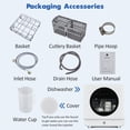 thumbnail image 7 of Acekid Portable Countertop Mini Dishwasher 5L, 162℉ High-Temp Wash with 6 Programs, White, 7 of 7