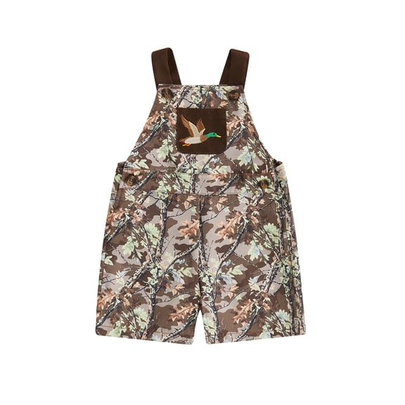 Toddler Baby Boy Hunting Clothes Camouflage Sleeveless Mallard Overalls Shorts Infant Jumpsuit