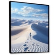 thumbnail image 2 of Designart "Winter Solitude Snowy Desert" Landscape & Nature Floater Framed Wall Art Print, 2 of 7
