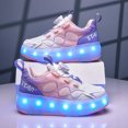 thumbnail image 6 of ﻿ Kids Roller Skates Light up Shoes with Wheels Shoes LED USB Charging Roller Sneakers for Girls Boys Birthday Christmas Gift, 6 of 11