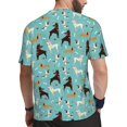 thumbnail image 2 of Wukai Cute Dog Print Men's Short-Sleeved Mesh T-Shirt,Quick-Dry Short Sleeve Workout T-Shirt-, 2 of 8