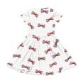 thumbnail image 4 of Grblisyd 4th of July Dresses for Girls USA Patriotic Short Sleeve Dress Star Striped Crew Neck A Line Dress Independence Day Outfit with Pockets 10-12y, 4 of 6