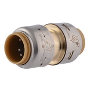 SharkBite Max 1/2 Inch Coupling, Push-to-Connect Brass Plumbing Fitting, PEX Pipe, Copper, CPVC, UR008A
